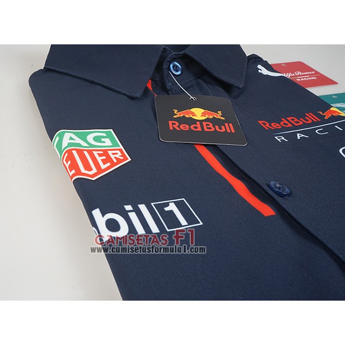 Camiseta Red Bull Racing F1 Negro Manga Larga